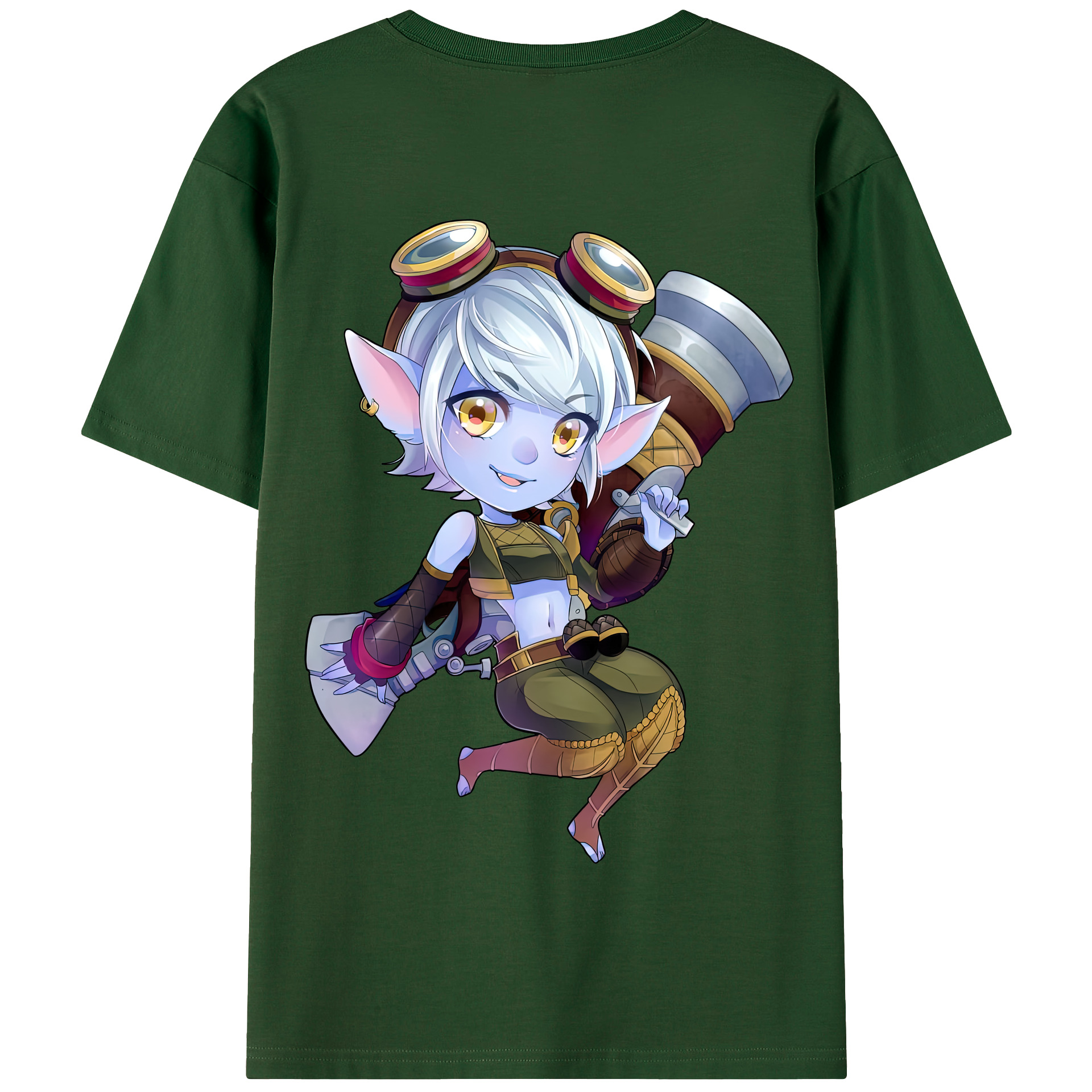 リーグ・オブ・レジェンド League of Legends LOL 綿100％半袖Tシャツ（背面プリント）